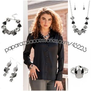 Chunky Rhinestone Fashion Accessories Set